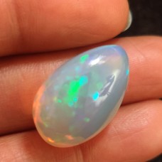 Natural Ethiopian opal 21x14.5mm pear cabochon 14.4 cts natural opal full of fire for jewelry making